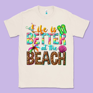 Life Is Better At The Beach Classic Tee Designed By Nancycooperartshop