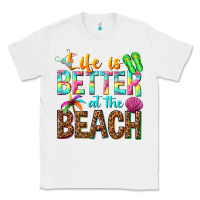 White Life is better at the beach Classic Tee - NancyCooperArtShop