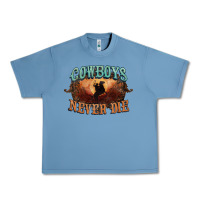 Pebble Blue Cowboys never die Urban Heavy Tee - HowdyJamesFarm