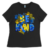 Black down syndrome be kind Ladies Tee - Artiststas