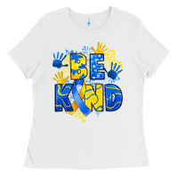 White down syndrome be kind Ladies Tee - Artiststas