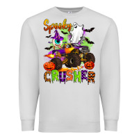 Dove Grey spooky cruhser with monster truck Premium Sweatshirt - Artiststas