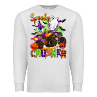 Oatmeal Heather spooky cruhser with monster truck Premium Sweatshirt - Artiststas