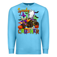 Ocean Blue spooky cruhser with monster truck Premium Sweatshirt - Artiststas