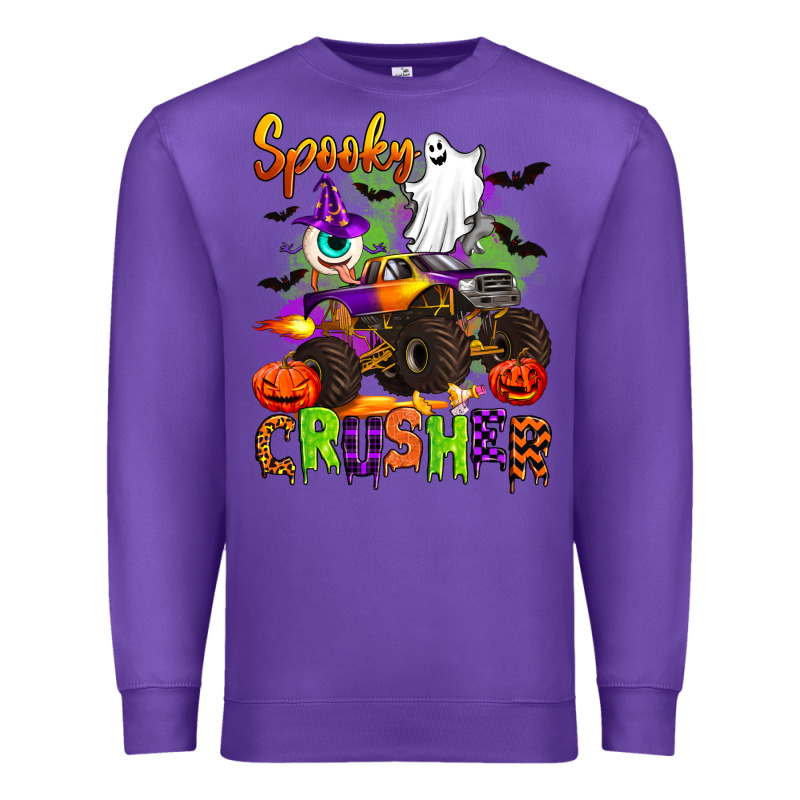 Spooky Cruhser With Monster Truck Premium Sweatshirt by Artiststas | Teevron