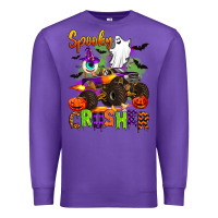 Purple spooky cruhser with monster truck Premium Sweatshirt - Artiststas