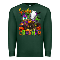 Sports Green spooky cruhser with monster truck Premium Sweatshirt - Artiststas