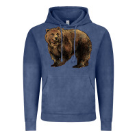 Vintage Denim Grizzly Bear Vintage Hoodie - HowdyJamesFarm