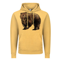 Vintage Mustard Grizzly Bear Vintage Hoodie - HowdyJamesFarm