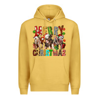 Antique Gold Merry christmas pigs Premium Hoodie - FaDigitalArtStudio