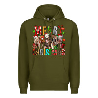 Army Green Merry christmas pigs Premium Hoodie - FaDigitalArtStudio