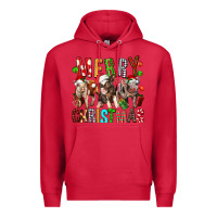 Cardinal Merry christmas pigs Premium Hoodie - FaDigitalArtStudio