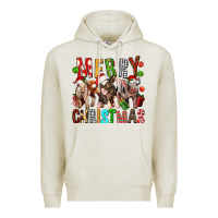Oatmeal Heather Merry christmas pigs Premium Hoodie - FaDigitalArtStudio