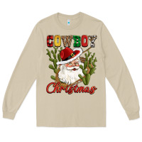 Mushroom cowboy christmas western cactus Long Sleeve Tee - CowGirlArtShop