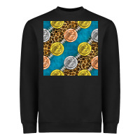 Black american football medal with leopard Heavyweight Sweatshirt - BundleAndBundleShop