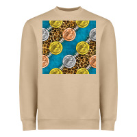 Mushroom american football medal with leopard Heavyweight Sweatshirt - BundleAndBundleShop