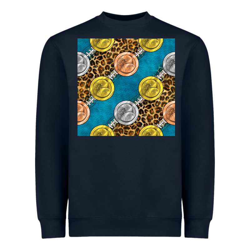 American Football Medal With Leopard Heavyweight Sweatshirt by BundleAndBundleShop | Teevron