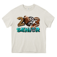 Cream American Football Senior 2023 Heavy Core Tee - BundleAndBundleShop