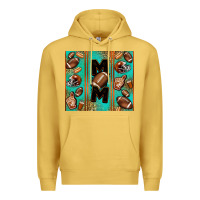 Antique Gold American football mom Premium Hoodie - Jasminsmagicworld