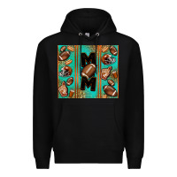 Black American football mom Premium Hoodie - Jasminsmagicworld