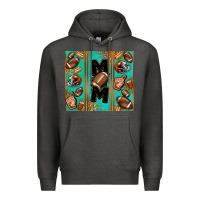 Charcoal Heather American football mom Premium Hoodie - Jasminsmagicworld