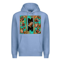 Colony Blue American football mom Premium Hoodie - Jasminsmagicworld