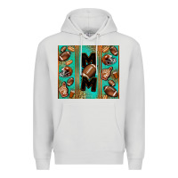 Dove Grey American football mom Premium Hoodie - Jasminsmagicworld