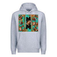 Heather Grey American football mom Premium Hoodie - Jasminsmagicworld