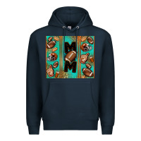Navy American football mom Premium Hoodie - Jasminsmagicworld