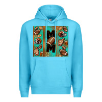 Ocean Blue American football mom Premium Hoodie - Jasminsmagicworld