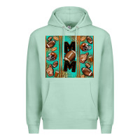 Seafoam American football mom Premium Hoodie - Jasminsmagicworld
