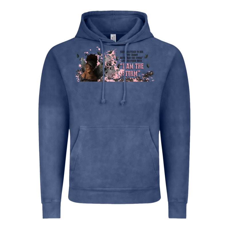 I Am The Storm With Girl And Butterflies Vintage Hoodie by TumblerDesignByShophia | Teevron