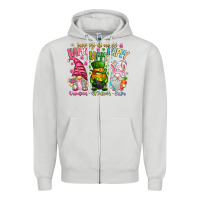 Dove Grey Happiness All Around Happy Valentines Patrick East Zipper Hoodie - CowhideDigitalArt