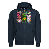 Navy Happiness All Around Happy Valentines Patrick East Zipper Hoodie - CowhideDigitalArt