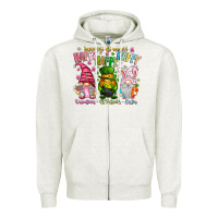 Oatmeal Heather Happiness All Around Happy Valentines Patrick East Zipper Hoodie - CowhideDigitalArt