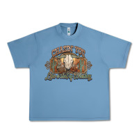 Pebble Blue Chasin you like a shot of whiskey bull skull Urban Heavy Tee - HowdyJamesFarm
