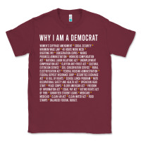 Burgundy Why I am a Democrat cool political outfit for democrats Long Sleeve Classic Tee - lanVoArt