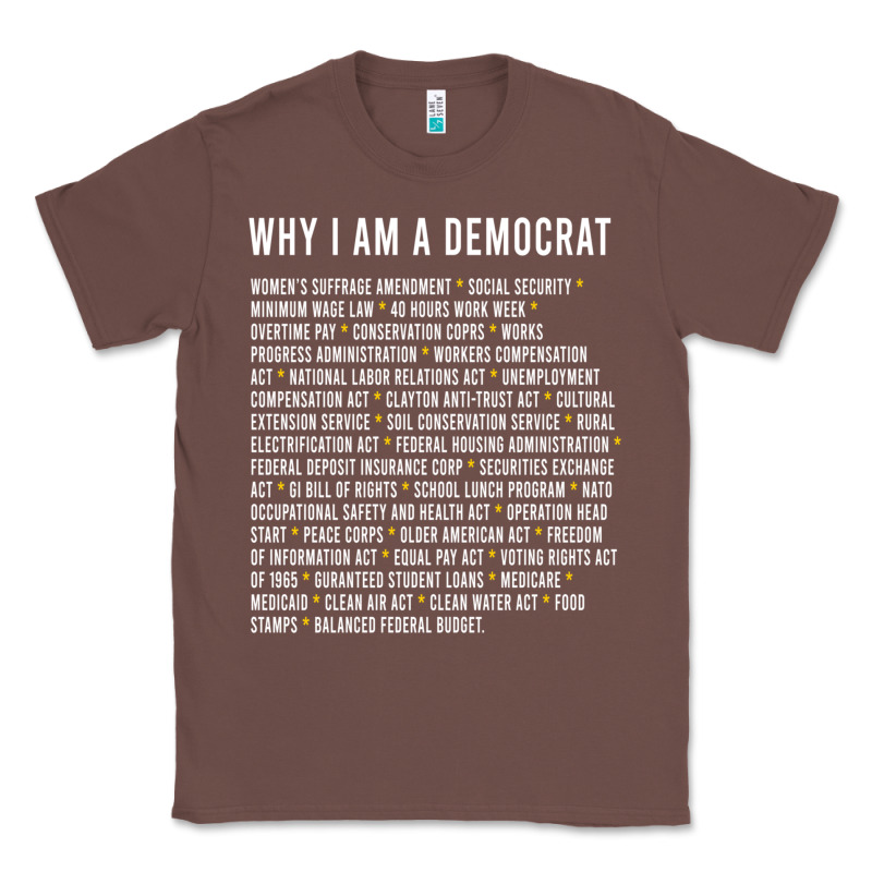 Why I Am A Democrat Cool Political Outfit For Democrats Long Sleeve Classic Tee by lanVoArt | Teevron