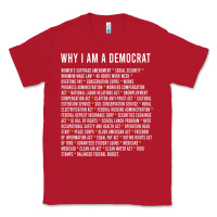 Red Why I am a Democrat cool political outfit for democrats Long Sleeve Classic Tee - lanVoArt