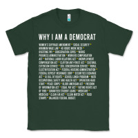 Sports Green Why I am a Democrat cool political outfit for democrats Long Sleeve Classic Tee - lanVoArt