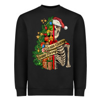 Black sorta merry sorta scary skeleton Heavyweight Sweatshirt - FaDigitalArtStudio
