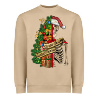 Sorta Merry Sorta Scary Skeleton Heavyweight Sweatshirt | Teevron