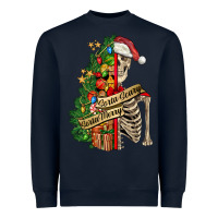Navy sorta merry sorta scary skeleton Heavyweight Sweatshirt - FaDigitalArtStudio