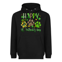 Black happy st. patricks day paws Heavyweight Hoodie - Artiststas