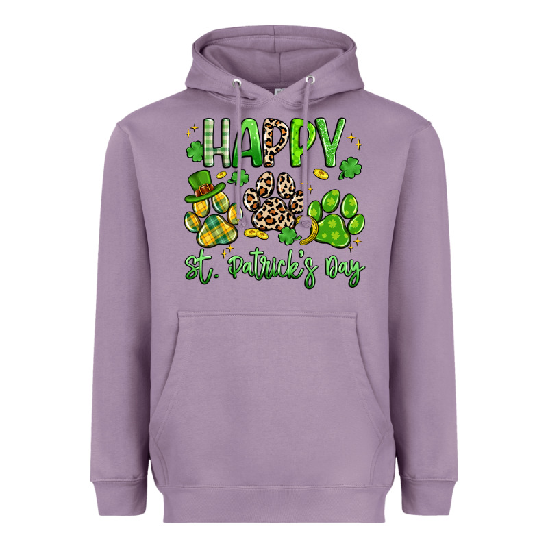 Happy St. Patricks Day Paws Heavyweight Hoodie by Artiststas | Teevron