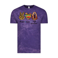 Cloud Purple Peace Love Lady Of Guadalupe Vintage Tee - RanaPortraitStore