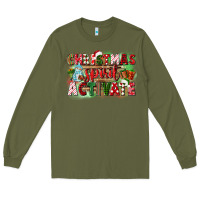 Army Green christmas spirit activate Long Sleeve Tee - CowGirlArtShop