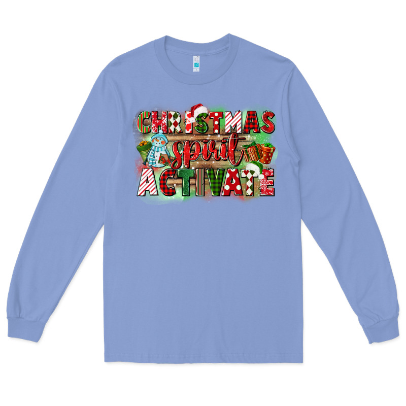 Christmas Spirit Activate Long Sleeve Tee by CowGirlArtShop | Teevron