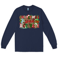 Navy christmas spirit activate Long Sleeve Tee - CowGirlArtShop