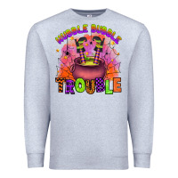Heather Grey hubble bubble trouble Premium Sweatshirt - Artiststas